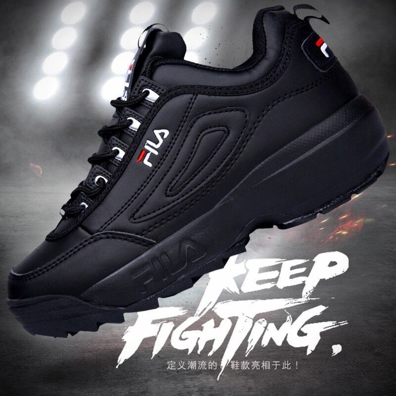 Fila black cheap shoes men