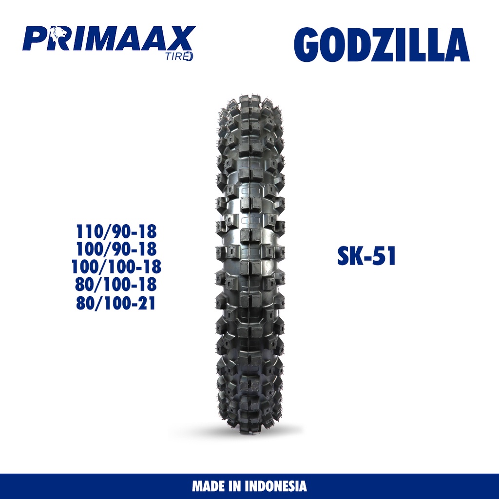 PRIMAAX SK51 GODZILLA [SIZE 18] Tube Type Motorcycle Tire Shopee
