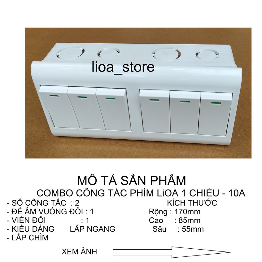 Combo LiOA 1-WAY KEY SWITCH - DOUBLE BASE HORIZONTAL-STYLE MOUNTED ...