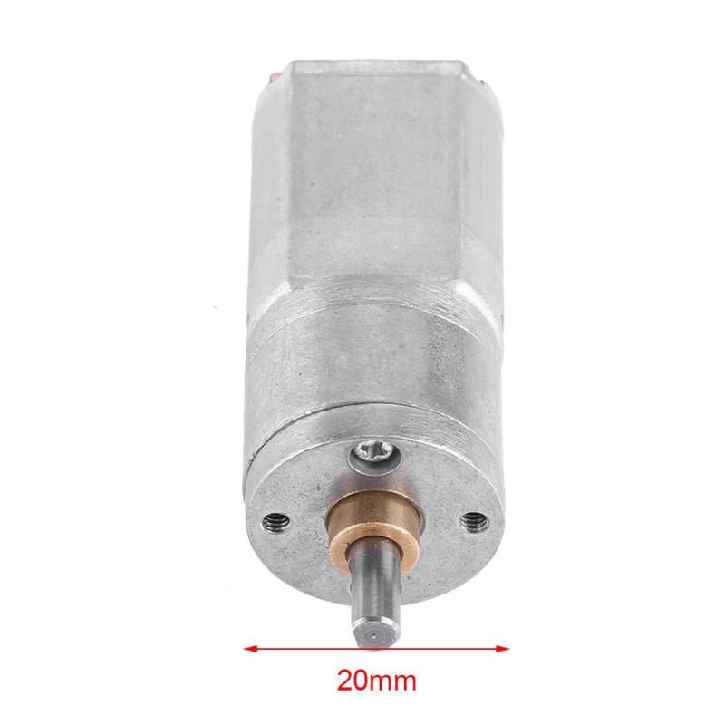 12V DC Gear Motor – 20mm Outer Diameter, 200 RPM – High-Torque Full Metal Gear Reduction Motor For Robotics, Window Curtains & More