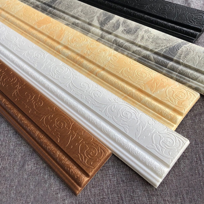 3D Stereo self-adhesive kick Line TV background Wall Edge frame Seal ...