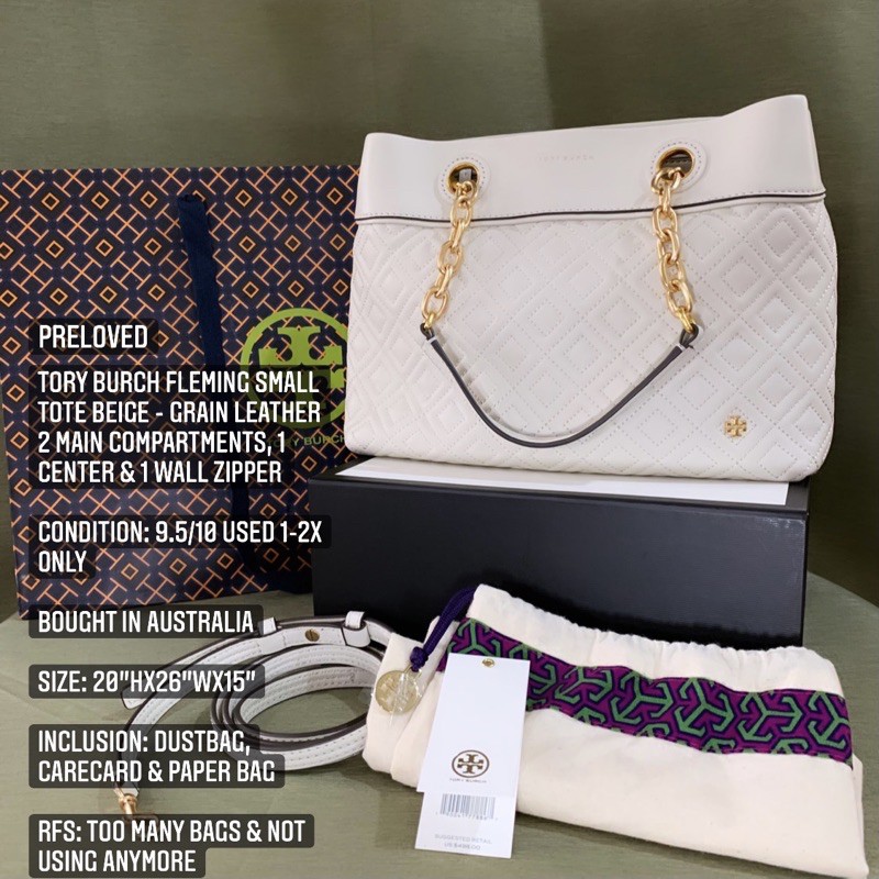 Fleming small outlet tote tory burch