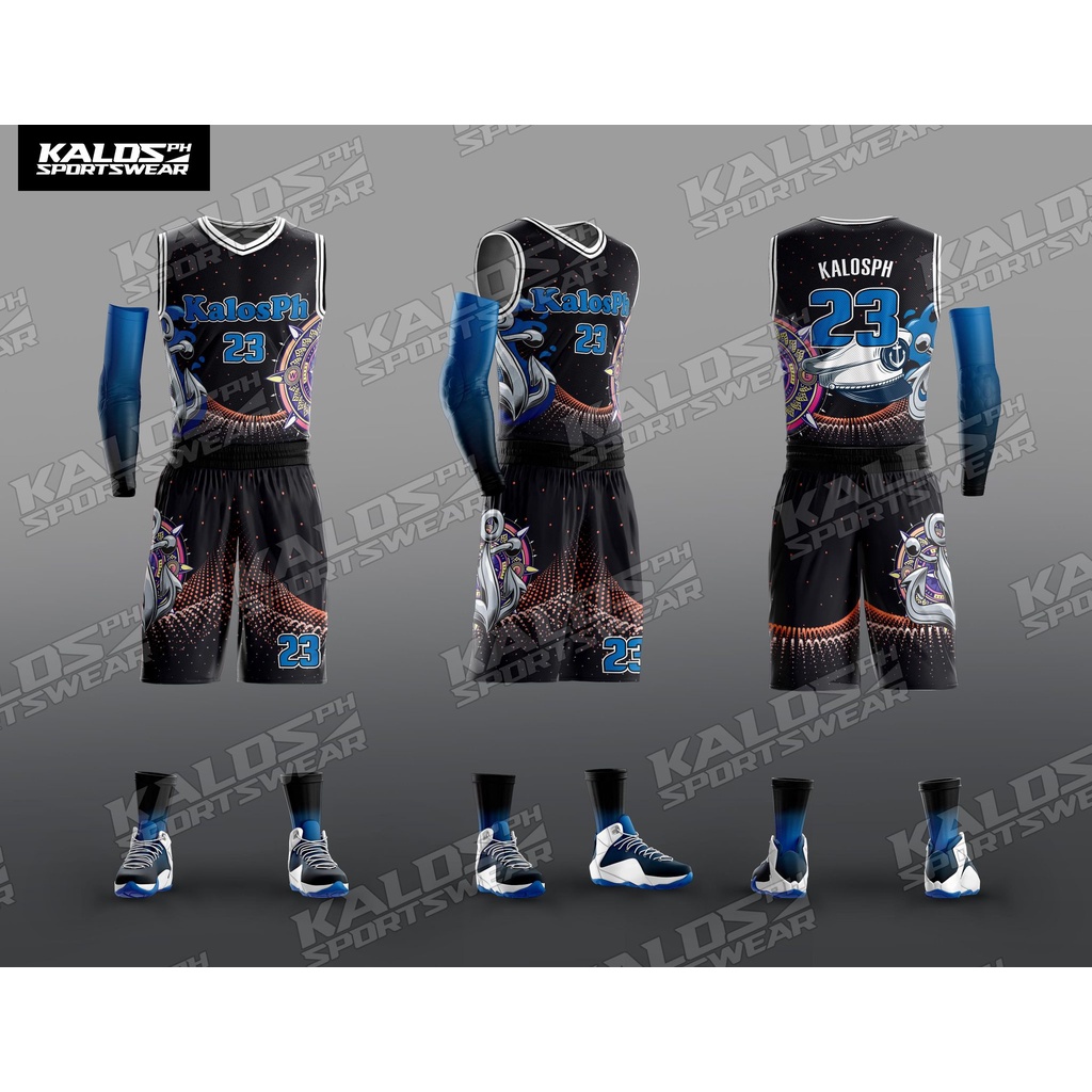 ✧SEAFARER MARINE SEAMAN DESIGN BASKETBALL JERSEY SET SANDO AND SHORT