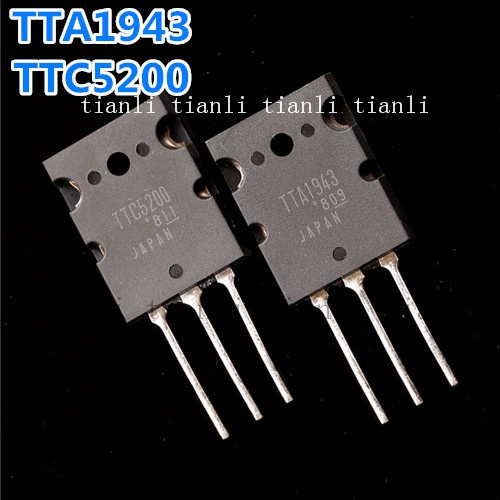 5pairs (5pcs TTA1943 + 5pcs TTC5200 ) C5200 A1943 TO-3PL Silicon PNP