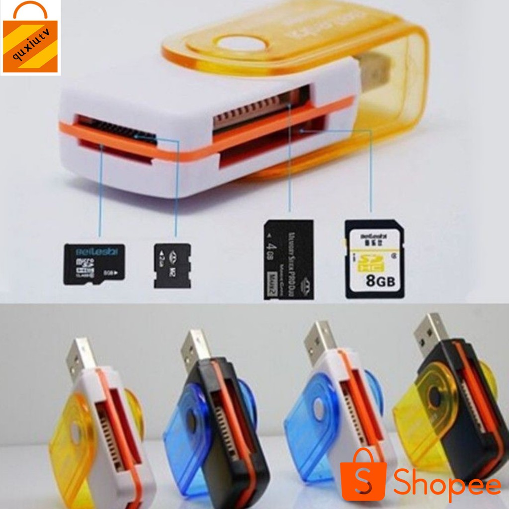 4 IN 1 Micro SD SDHC TF MMC M2 MS USB 2.0 CARD READER | Shopee Philippines