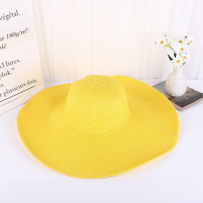 THE Latest cheap Women Summer Beach Hat Sun Straw Floppy Hat Korean  Hawaiian sun hat Beach Hat outdoor sunshade big hat