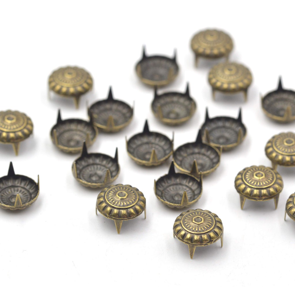 100pcs Bronze Decorative Dome Studs Claw Rivets Nailheads for Handmade ...