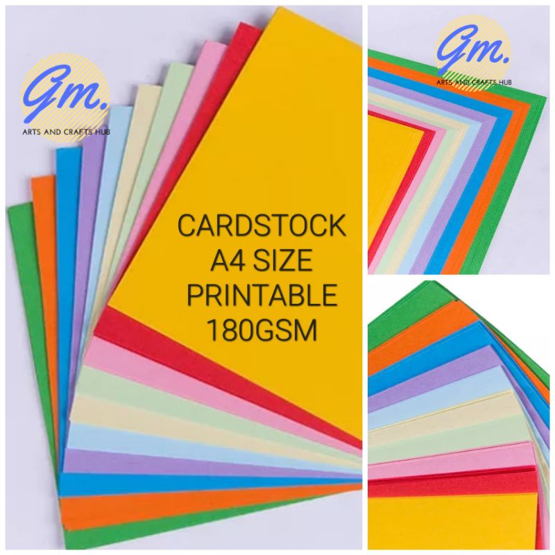 100 Sheets A4 Colored Cardstock Card Stock Paper 20 Assorted