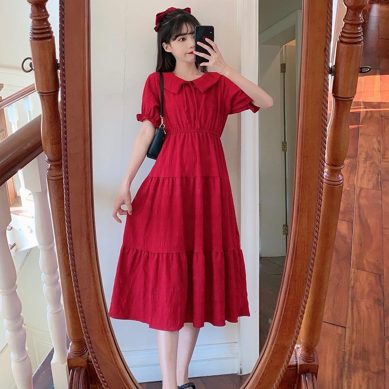 Casual dress hot sale red