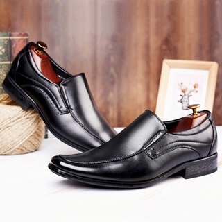 CHRISTEN Men's black business leather pointed toe shoes leather shoes ...