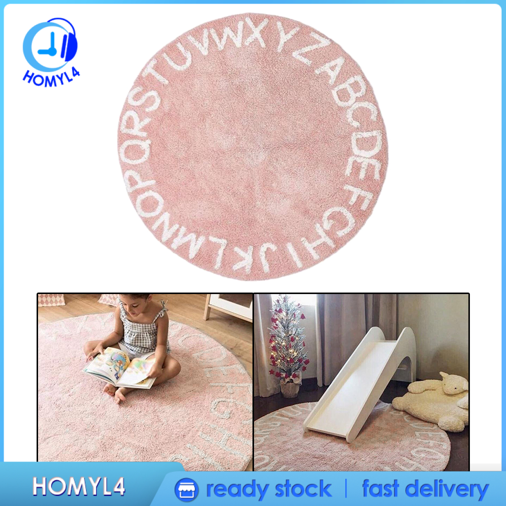 [Trend Technology]Round Rug Alphabet Crawling Mat Warm Soft Non-Slip ...