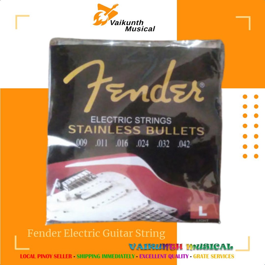 Fender Electric Guitar String Set Stainless Steel | Shopee Philippines