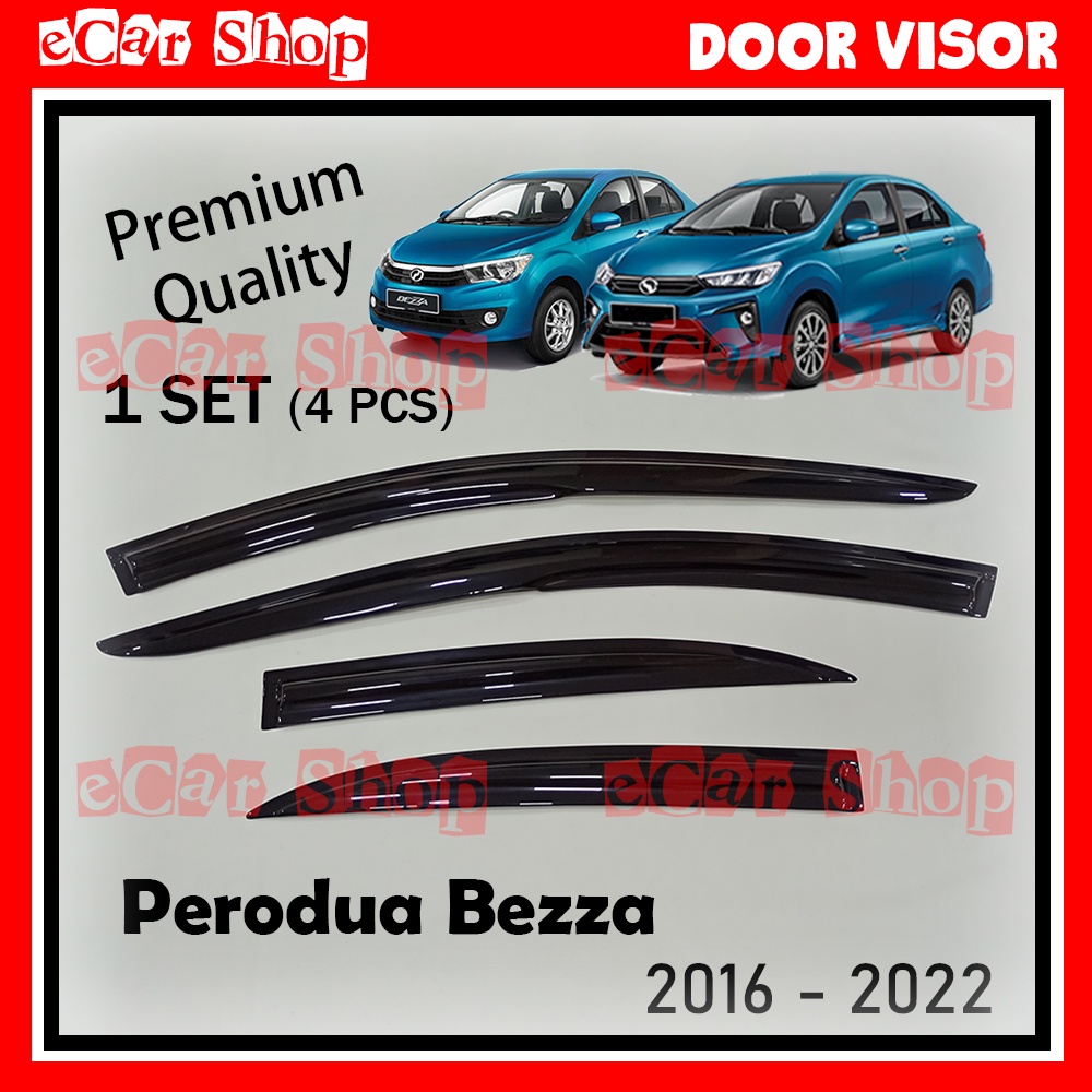 Perodua Bezza Door Visor Mugen Bezza 2016 2017 2018 2019 2020 2021 2022 ...
