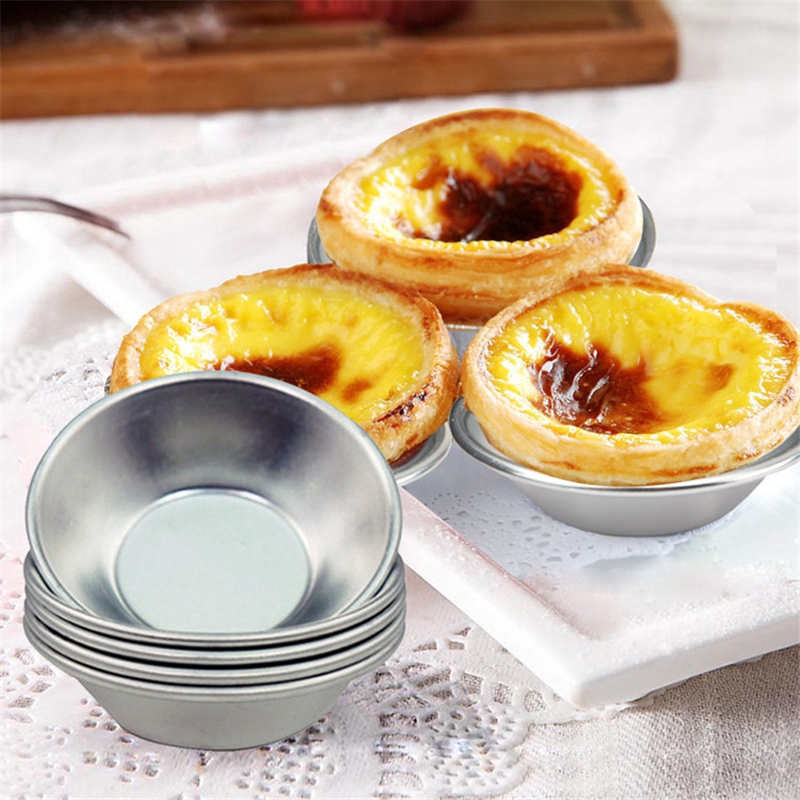 Pcs Cake Aluminium Alloy Tart Mould Egg Tart Mould Stainless Steel Mini Tart Pie Pans