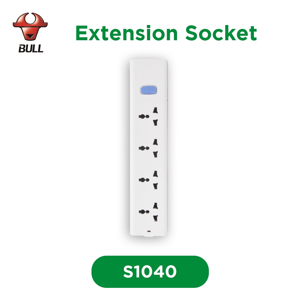 Bull S1040-15 4 Gang Extension cord 1.5meters | Shopee Philippines