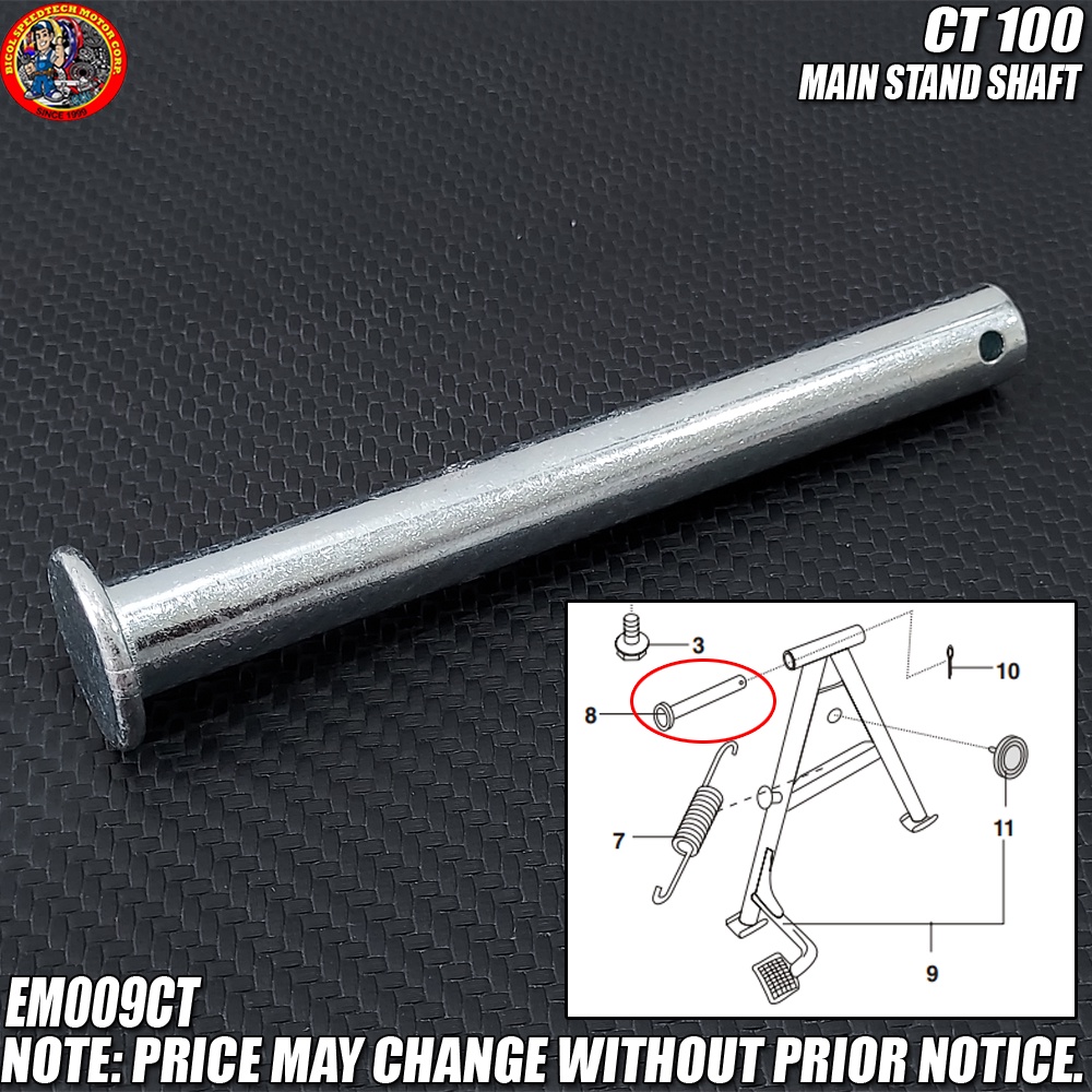 CT100 MAIN STAND SHAFT (EM009CT) | Shopee Philippines