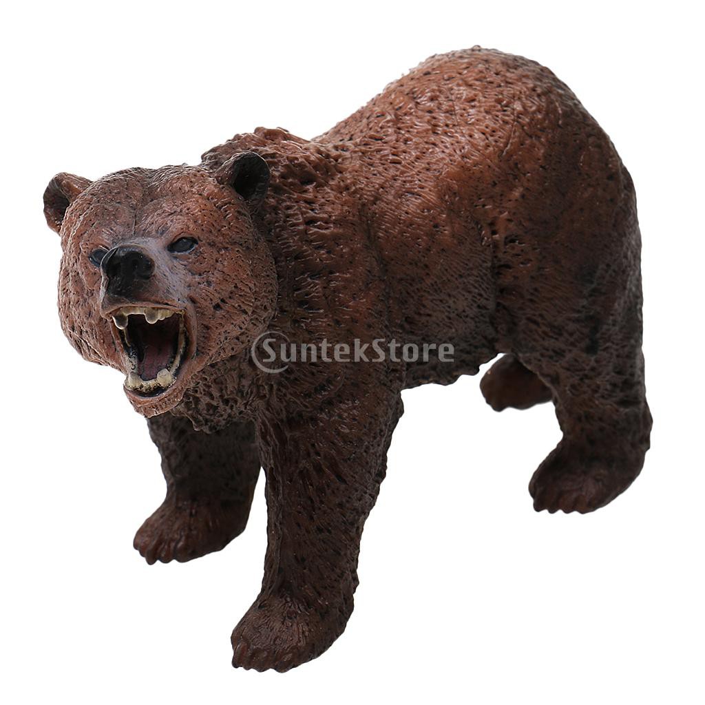 Realistic Brown Bear Wild Animal Model Action Figure Kids Toy Gift ...