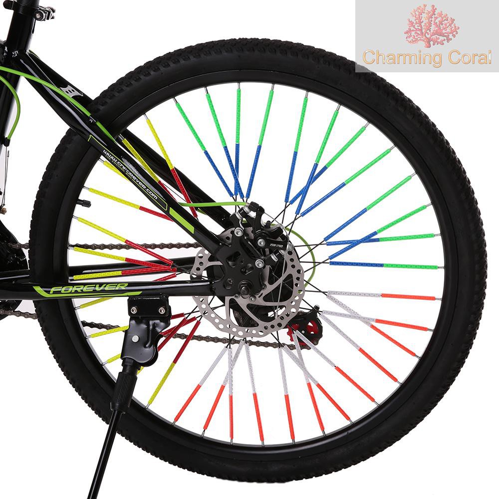 24PCS Bicycle Bike Wheel Spokes Reflective Sticks Tube Safe Cycling ...