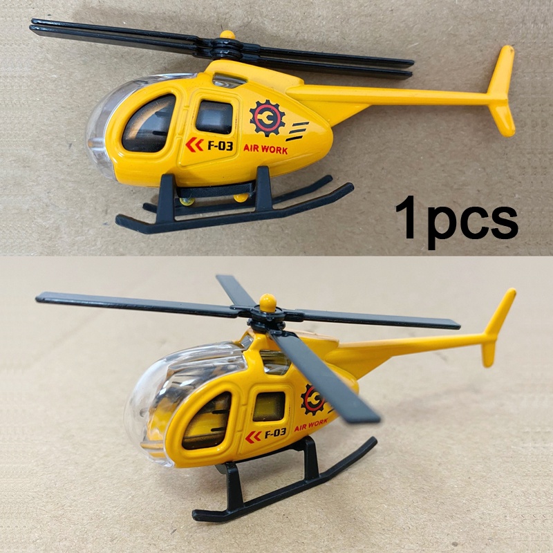 Mini Alloy Helicopter Model Die Cast Simulation Airplane Q Version Aircraft Model Toys Ornaments Shopee Philippines