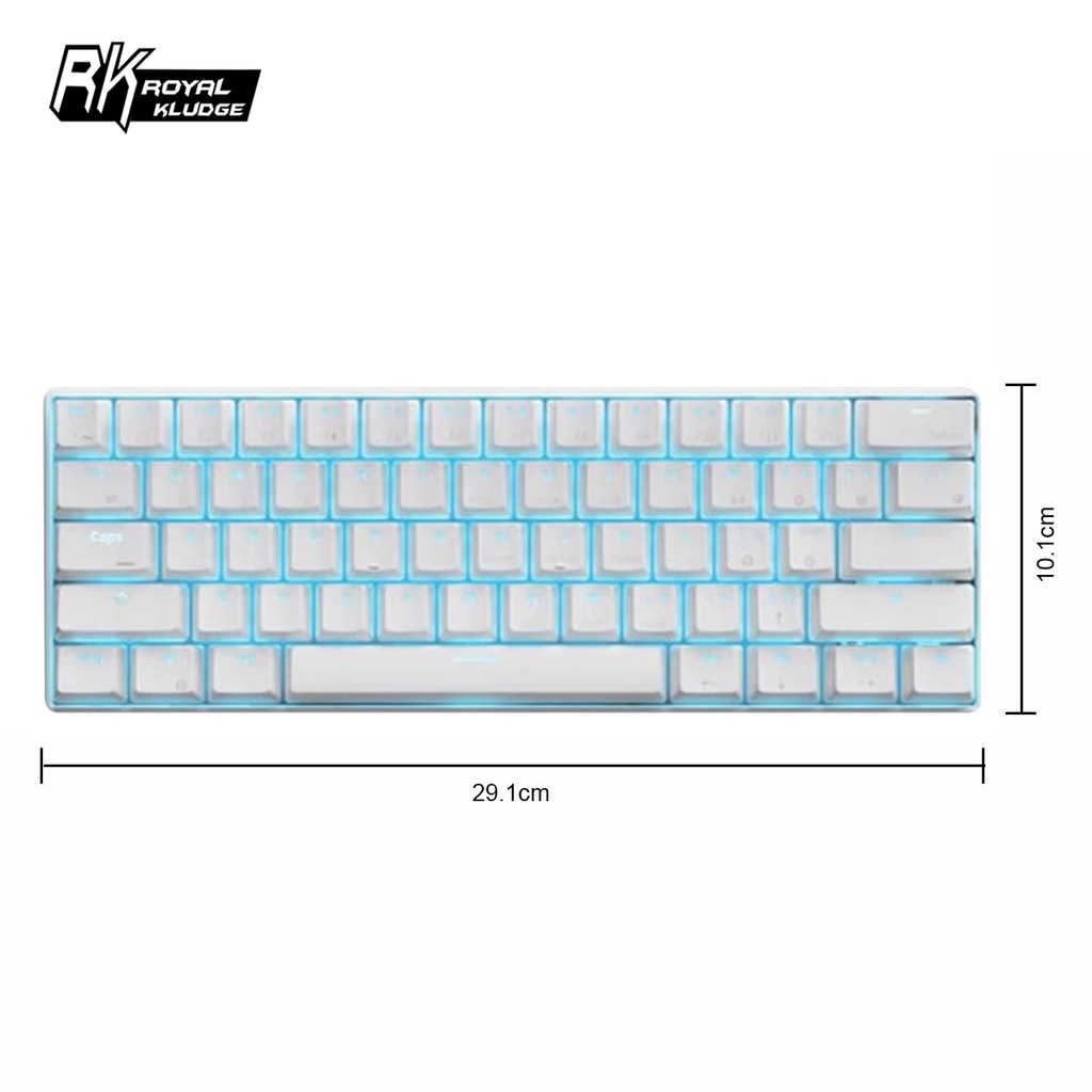 RK Royal Kludge RK61 60% Dual-Mode Hot- Swappable Wireless Mechanical ...