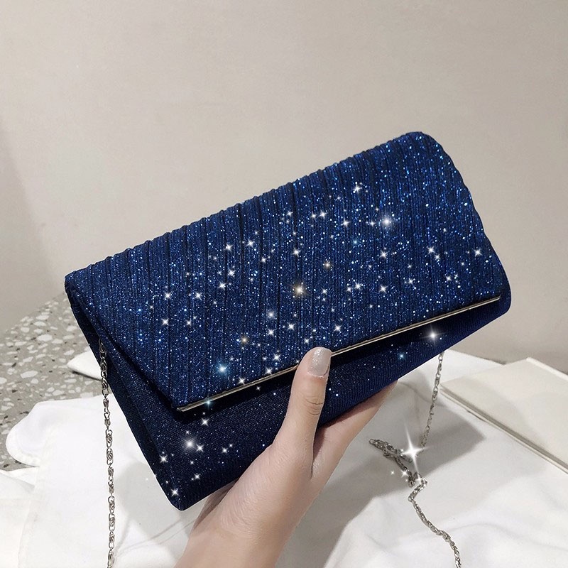 Women s Elegant Blue Evening Bags Fashion Wedding Clutches Party