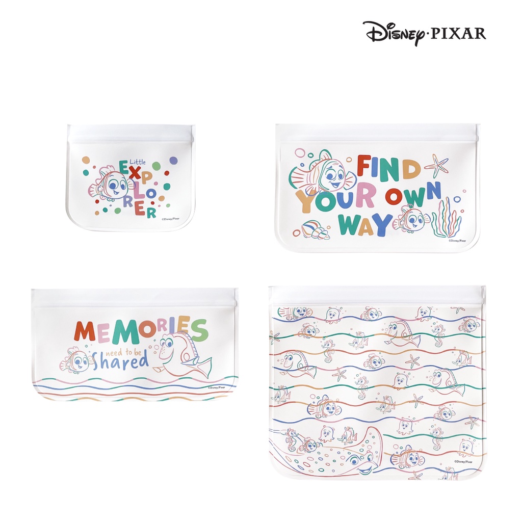 Zippies Lab Disney Pixar Finding Nemo Reusable Layflat Storage Bags ...