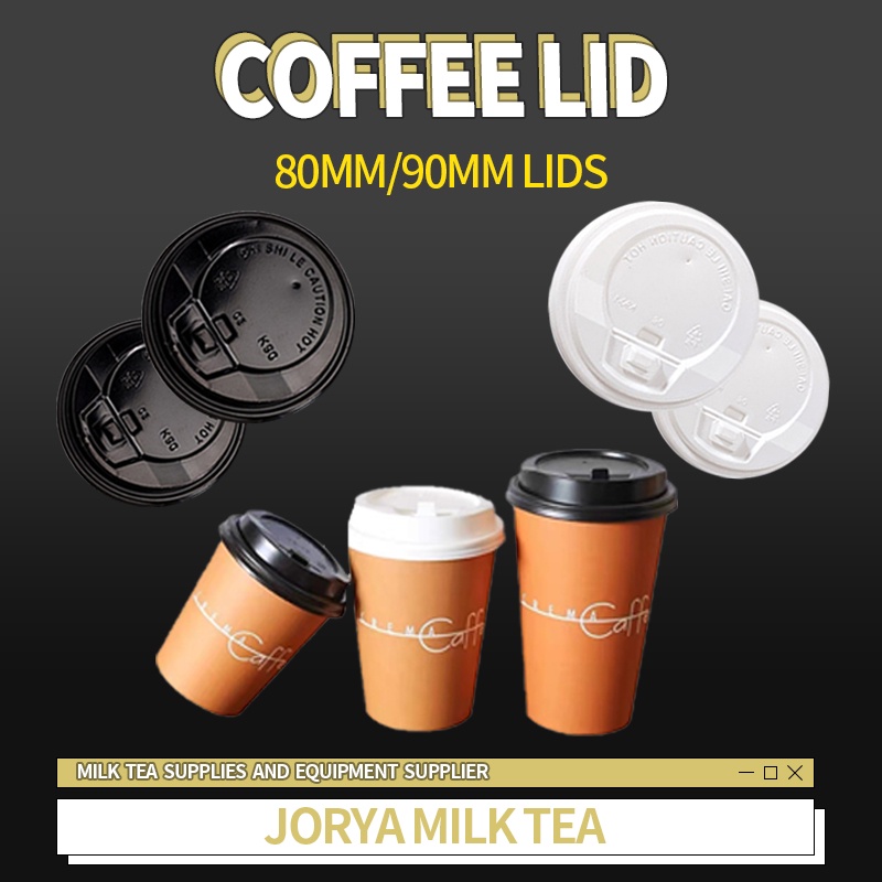 50pcs Coffee Cup Lid For Coffee Cup Plastic Cup Lid 80/90mm Shopee