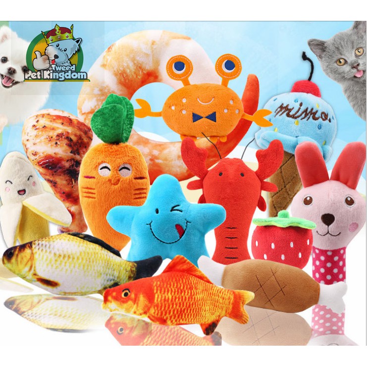 COD Pet Plush Squeaker Toy for Dogs (fruits/veggies) | Shopee Philippines