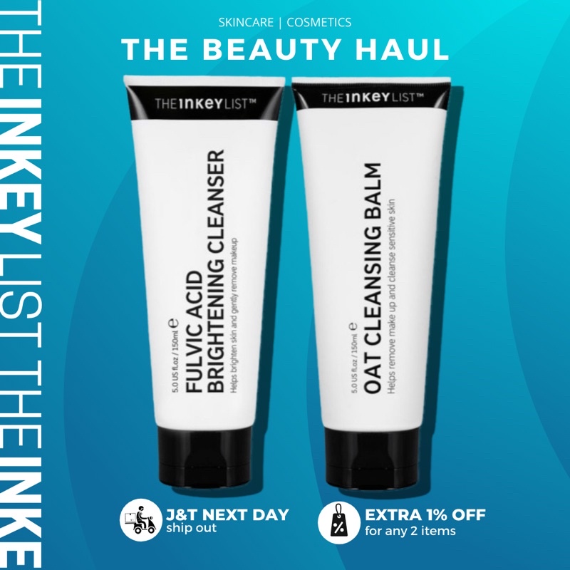 THE INKEY LIST Fulvic Acid Brightening Cleanser | Oat Cleansing Balm ...