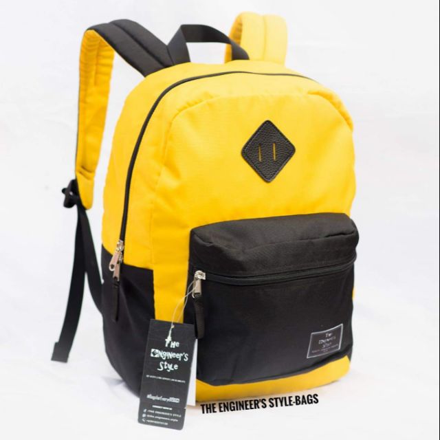 Black and shop yellow bag