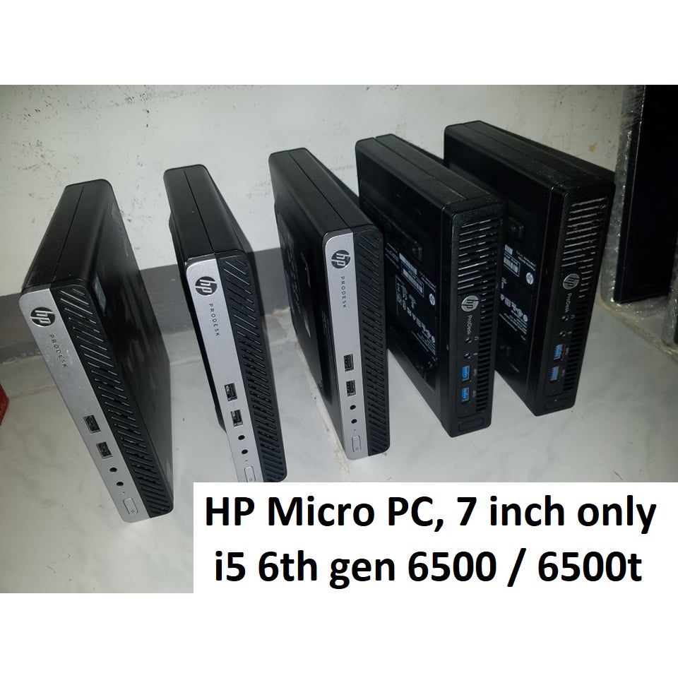 HP Intel i5 6500 6th Gen Micro PC CPU, 500GB HDD, 4GB DDR4, 7 inch only ...