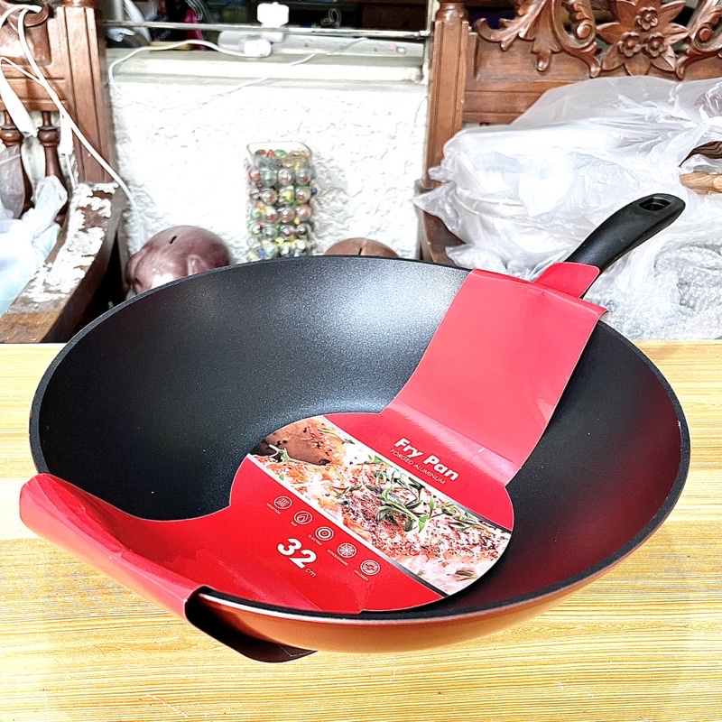 BIG!! 32CM Chinese Wok Frying Pan Induction Ready Bottom Brand new Deep