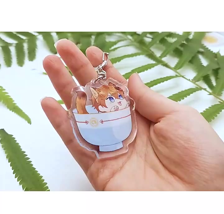 ELMER1 Hololive Key Chain 6cm Kawaii Ookami Mio Murasaki Shion Watson ...