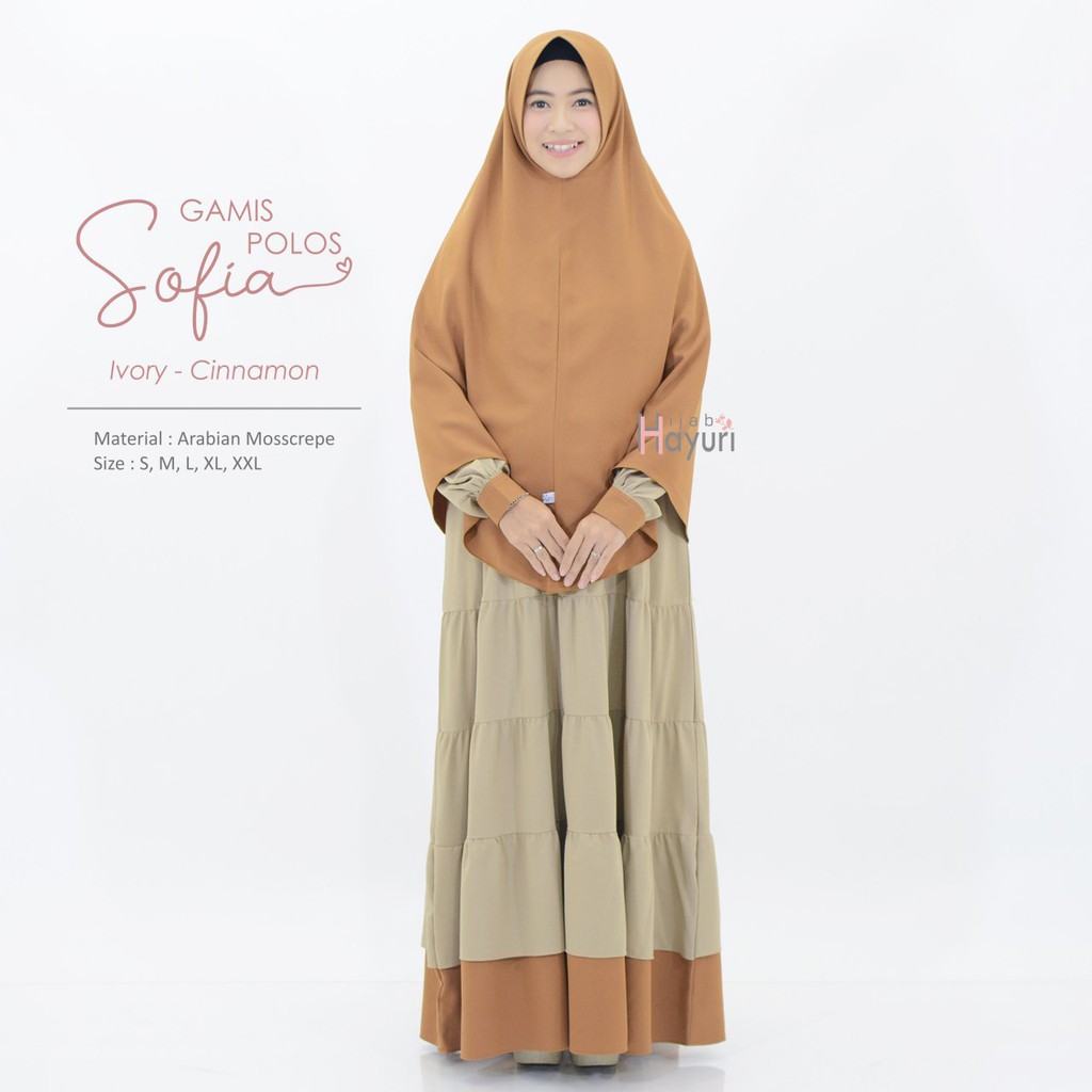 Plain Robe Sofia Hijab Hayuri Original 100% (gamis Only) | Shopee ...