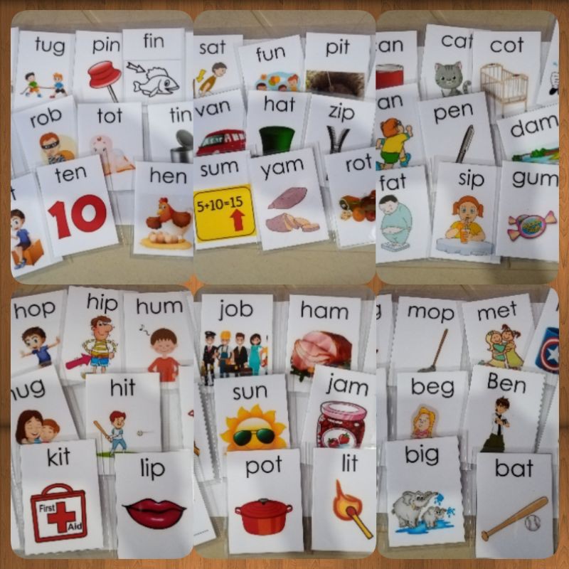 80 WORDS laminated flash cards for Kids educational teaching materials ...