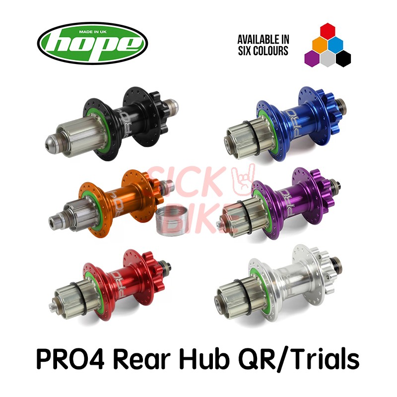 Hope Pro 4 Rear Hub QR 135 5 135 10 Bolt in Single Speed 142 12 Trials Bike Thru Axle