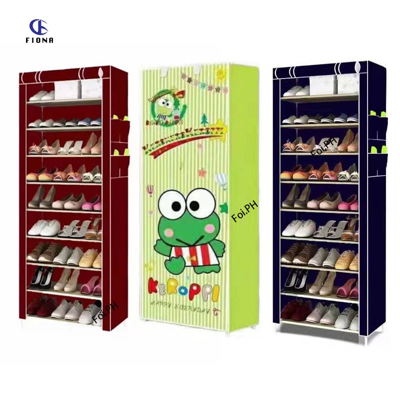 9 Layer Shoe Rack Organizer Shoe Cabinet Storage With Cover | Shopee ...