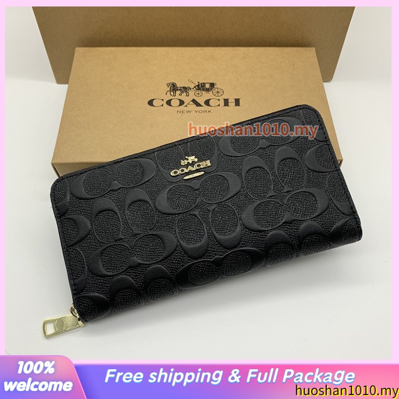 Qdgq COACH 53834 Stereoscopic pattern women s wallet long wallet