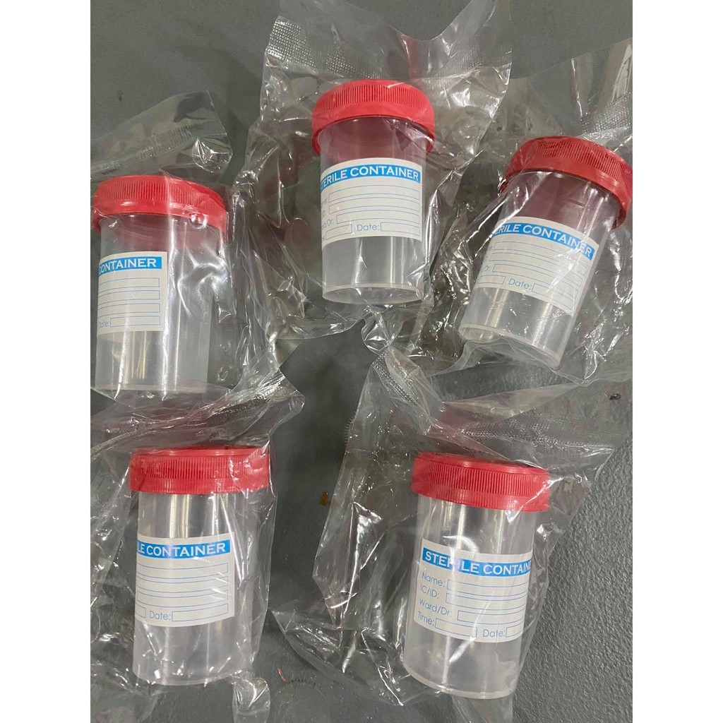 25 pcs 60mL Sterile Specimen Cup (Urine Stool Sputum) Shopee Philippines