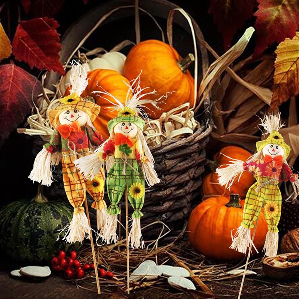 5 Halloween Garden Scarecrow Small Fall Harvest Scarecrow Decor ...