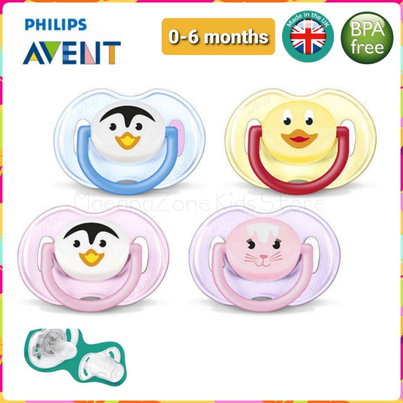 Philips Avent Soother Animal Range 06 Month ( Penguin & Rabbit
