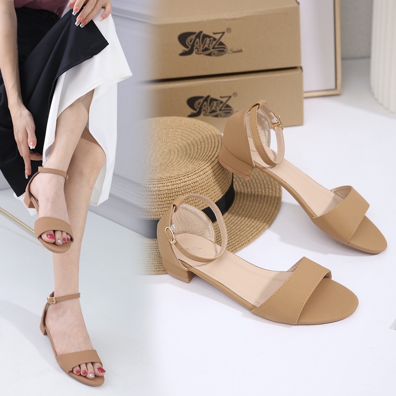 Block Heel 1inch Sandals Summer Fashion Shoes of Women GF-196 | Shopee ...