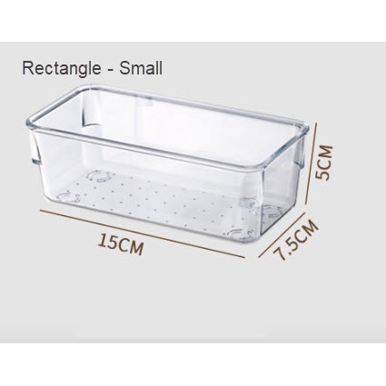 Minimalist Clear Acrylic Bins Desk Compartment Drawer Organizer for ...