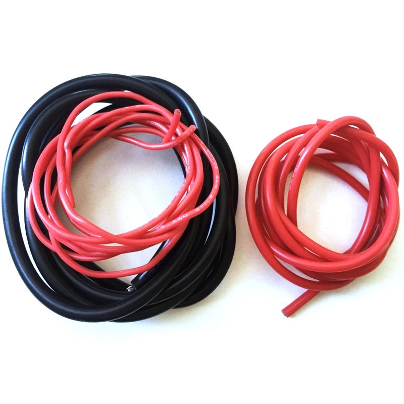 2- meter Silicon Wire 8 10 12 14 16 18 20 22AWG Heatproof Soft Silicone ...