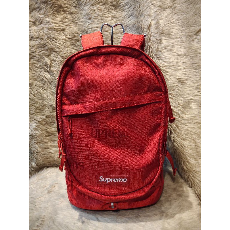 Supreme red backpack online ss19