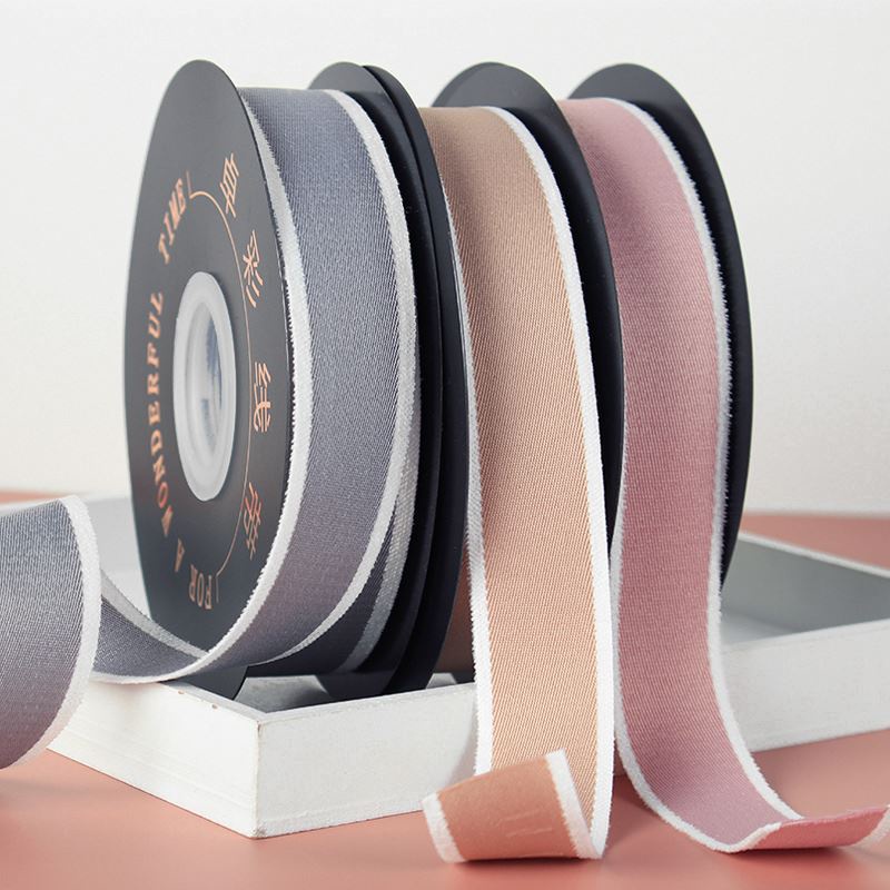 20yards/roll 2.5cmgrossgrain ribbon satin ribbon roll Korean stripe ...