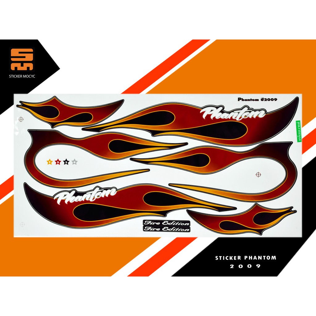 Honda Phantom 2009 Sticker Black (Genuine Glossy Coating) | Shopee ...