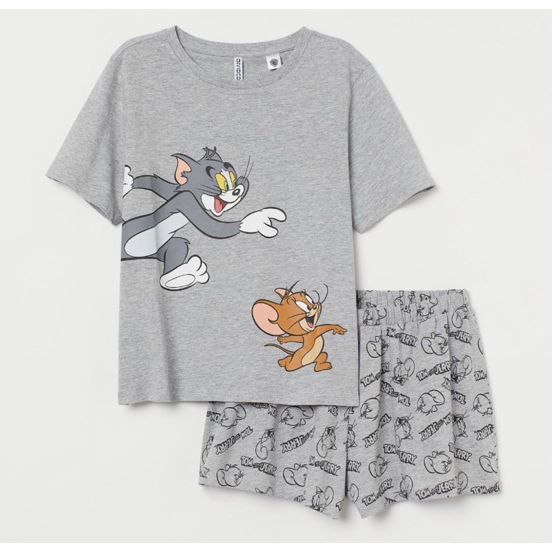H&M Original Tom & Jerry Pajama Terno Sleeping Set Overruns Shopee