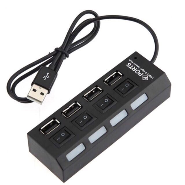 4 PORT USB HUB HI-SPEED support 500GB USB 2.0 High speed | Shopee ...