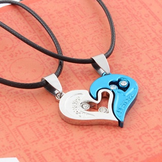 lover couple necklace I love you heart-shaped pendant necklace